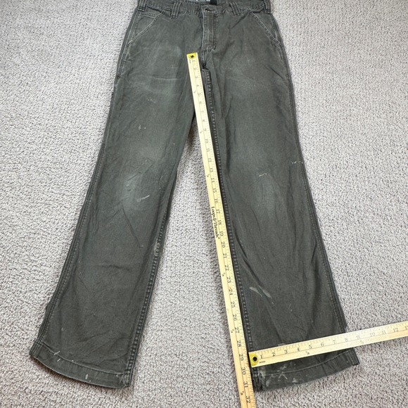 Carhartt Relaxed Fit Work Pants Men's 32x32 Gray Canvas Carpenter Cargo Utility - Picture 4 of 9